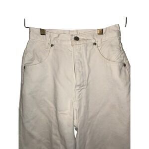 Vintage 90s ROPER Western Denim White Jeans High Waist Bareback Cowgirl Size 0
